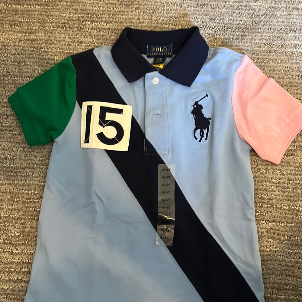 NEW POLO BY RALPH LAUREN BOYS SIZE 4 polo tshirt